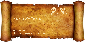 Pap Mária névjegykártya