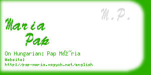 maria pap business card